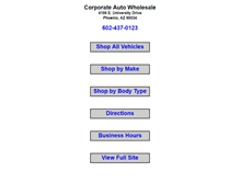 Tablet Screenshot of corporateautowholesale.com